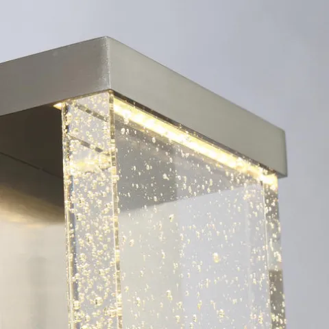 New Patriot Lighting® Paradiso Satin Nickel Integrated Led Outdoor Wall Light