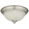 New Patriot Lighting® Payton Satin Nickel Integrated Led Flush Mount Ceiling Light – 2 Pack
