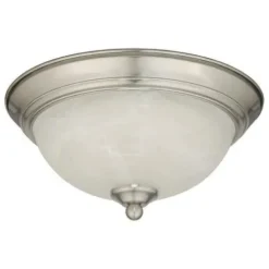 New Patriot Lighting® Payton Satin Nickel Integrated Led Flush Mount Ceiling Light – 2 Pack
