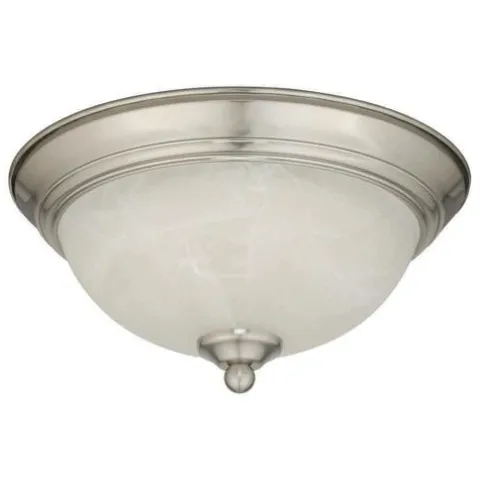 New Patriot Lighting® Payton Satin Nickel Integrated Led Flush Mount Ceiling Light – 2 Pack