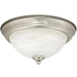 New Patriot Lighting® Payton Satin Nickel Integrated Led Flush Mount Ceiling Light