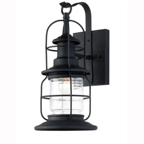 New Patriot Lighting® Sawyer Black Outdoor Wall Light