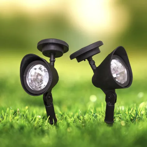 New Patriot Lighting® Solar Integrated Led Landscape Spotlight – 2 Pack