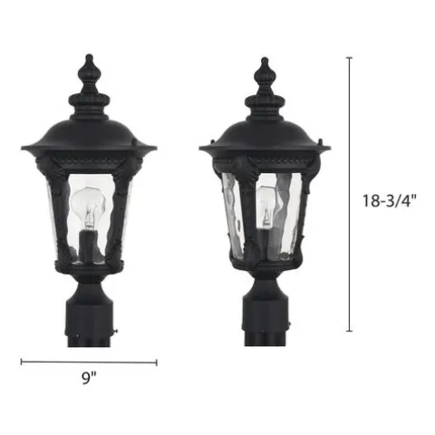 New Patriot Lighting® Tomek Black Outdoor Post Light