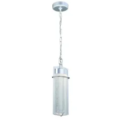New Patriot Lighting® Uptown Painted Satin Nickel Integrated Led Outdoor Pendant Light