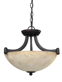 New Patriot Lighting® Warren Rubbed Antique Bronze Convertible Pendant