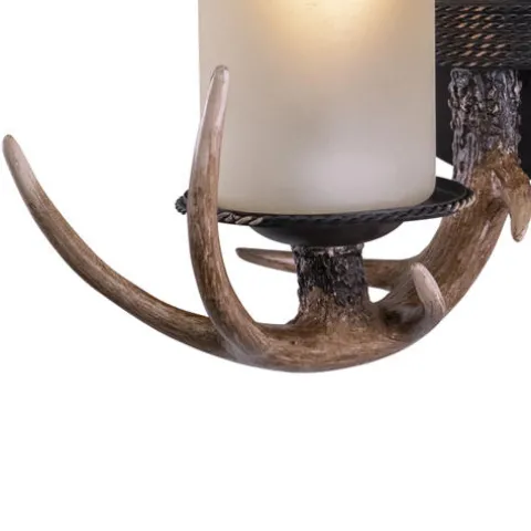 New Patriot Lighting® Yoho Black Walnut 1 Light Antler Vanity Light