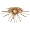 Outlet Patriot Lighting® Aria Natural Brass Flush Mount Ceiling Light