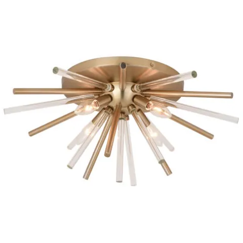 Outlet Patriot Lighting® Aria Natural Brass Flush Mount Ceiling Light