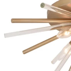 Outlet Patriot Lighting® Aria Natural Brass Flush Mount Ceiling Light
