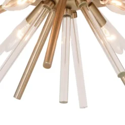 Outlet Patriot Lighting® Aria Natural Brass Flush Mount Ceiling Light