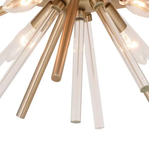 Outlet Patriot Lighting® Aria Natural Brass Flush Mount Ceiling Light