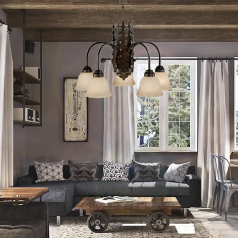 Outlet Patriot Lighting® Bryce 5-Light Burnished Bronze Chandelier