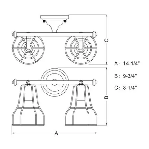 Outlet Patriot Lighting® Clybourn Oil Rubbed Bronze 2 Light Vanity Light