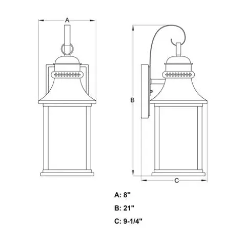 Outlet Patriot Lighting® Cambridge Oil-Rubbed Bronze Outdoor Wall Light