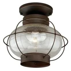 Outlet Patriot Lighting® Chatham Burnished Bronze Outdoor Flush Mount Light