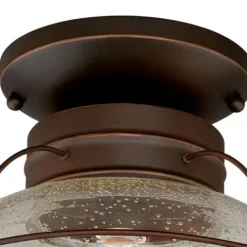 Outlet Patriot Lighting® Chatham Burnished Bronze Outdoor Flush Mount Light