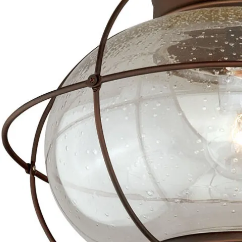 Outlet Patriot Lighting® Chatham Burnished Bronze Outdoor Flush Mount Light