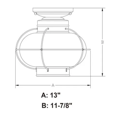 Outlet Patriot Lighting® Chatham Burnished Bronze Outdoor Flush Mount Light