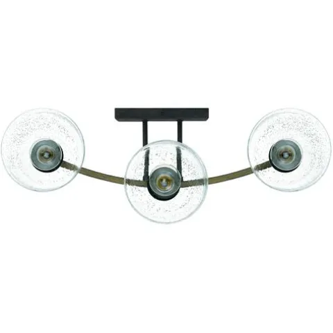 Outlet Patriot Lighting® Danae Matte Black 3-Light Vanity Light