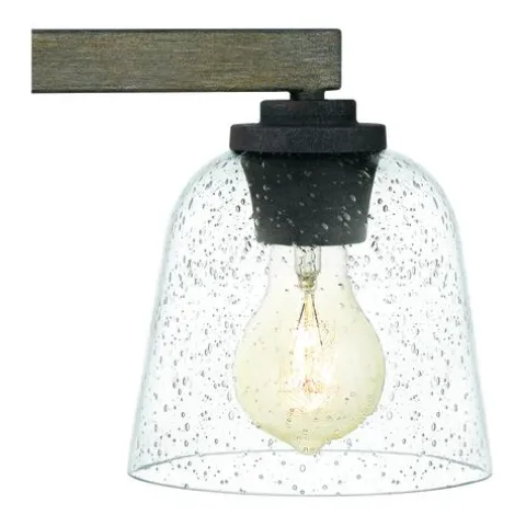 Outlet Patriot Lighting® Danae Matte Black 3-Light Vanity Light