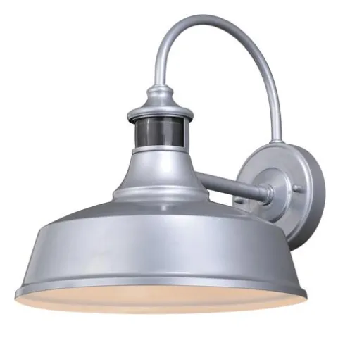 Outlet Patriot Lighting® Dualux® Dorado Satin Silver Outdoor Wall Light