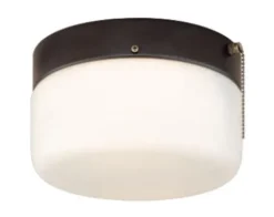 Outlet Patriot Lighting® Drum Bronze 2-Light Flush Mount Ceiling Light