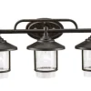 Outlet Patriot Lighting® Elegant Home Miner Bronze 3-Light Vanity Light