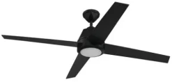 Outlet Patriot Lighting™ Geo 52″ Matte Black Indoor Integrated Led Ceiling Fan