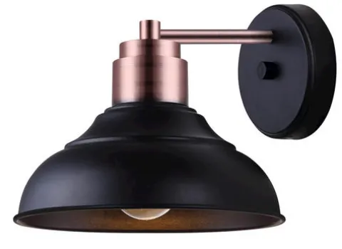 Outlet Patriot Lighting® Galent Black Outdoor Wall Light
