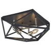 Outlet Patriot Lighting® Hailey Satin Nickel Flush Mount Ceiling Light