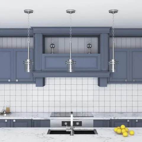 Outlet Patriot Lighting® Joska Brushed Nickel 1-Light Mini Pendant