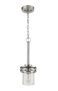 Outlet Patriot Lighting® Joska Brushed Nickel 1-Light Mini Pendant