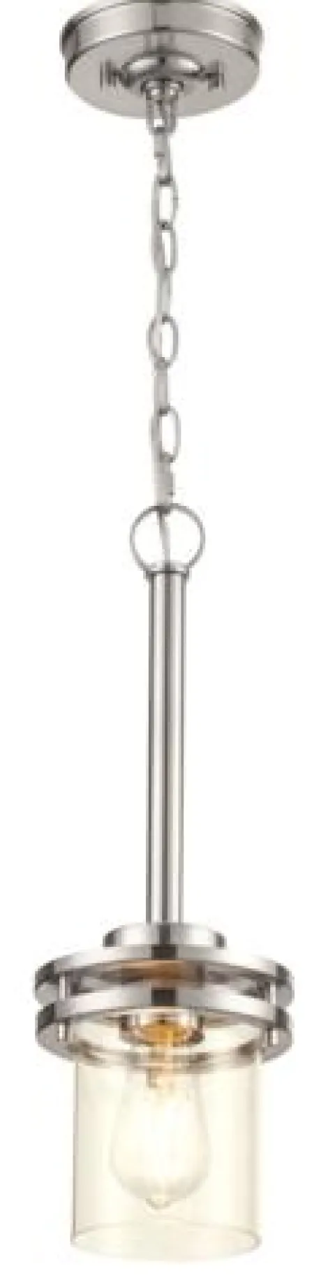Outlet Patriot Lighting® Joska Brushed Nickel 1-Light Mini Pendant