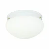 Outlet Patriot Lighting® Mushroom White 2-Light Flush Mount Ceiling Light