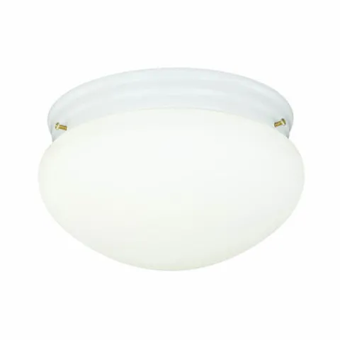 Outlet Patriot Lighting® Mushroom White 2-Light Flush Mount Ceiling Light