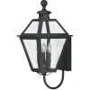 Outlet Patriot Lighting® Nottingham Textured Black 3-Light Outdoor Wall Light