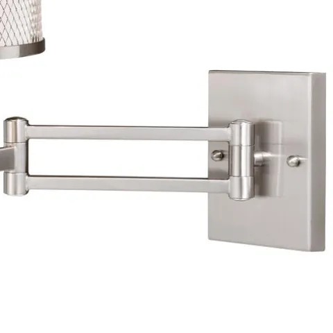Outlet Patriot Lighting® Polk Satin Nickel 1 Light Wall Light