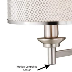 Outlet Patriot Lighting® Polk Satin Nickel 1 Light Wall Light