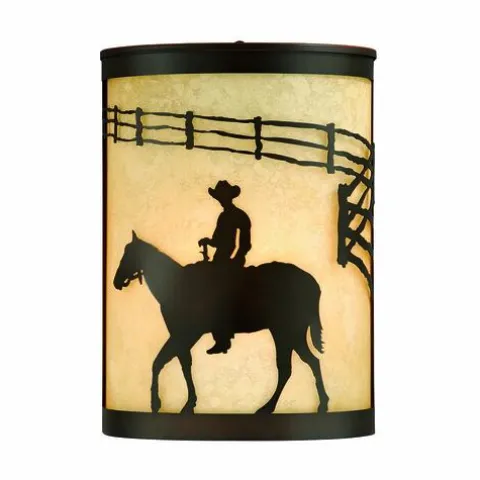 Outlet Patriot Lighting® Ranch Burnished Bronze Outdoor Wall Light
