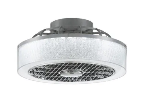 Outlet Patriot Lighting™ Swank 16″ Gray Indoor Integrated Led Fandelier