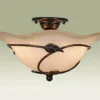 Outlet Patriot Lighting® Vine Oil Shale 2-Light Semi-Flush Mount Ceiling Light
