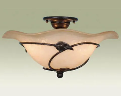 Outlet Patriot Lighting® Vine Oil Shale 2-Light Semi-Flush Mount Ceiling Light