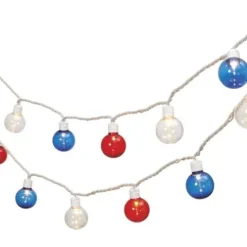 Promo Patriot Lighting® 40 Light Red White And Blue Patriotic String Light