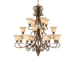 Promo Patriot Lighting® Berkeley 16-Light Aged Walnut Chandelier