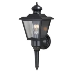 Promo Patriot Lighting® Dualux Brookline Iii Black Motion Sensor Outdoor Security Wall Light