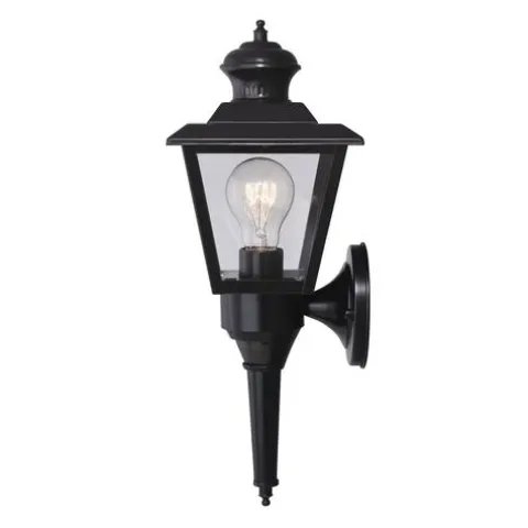 Promo Patriot Lighting® Dualux Brookline Iii Black Motion Sensor Outdoor Security Wall Light