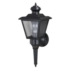 Promo Patriot Lighting® Dualux Brookline Iii Black Motion Sensor Outdoor Security Wall Light
