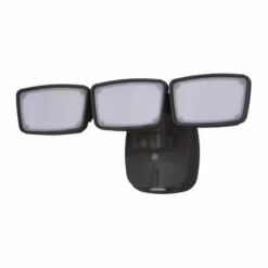 Promo Patriot Lighting® Dualux Bronze Led Triple Head Outdoor Security Flood Light