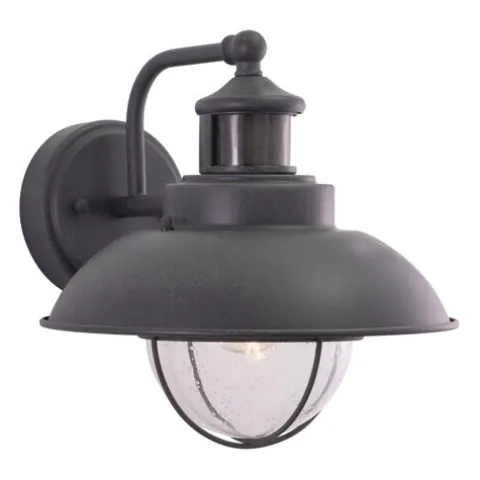 Promo Patriot Lighting® Dualux® Harwich Textured Gray Outdoor Wall Light